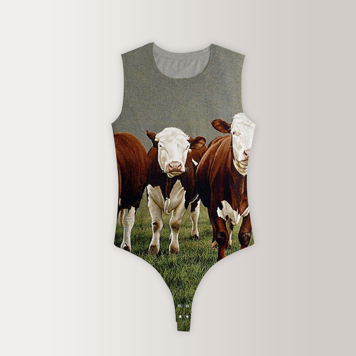 Four Cows Sleeveless Bodysuit