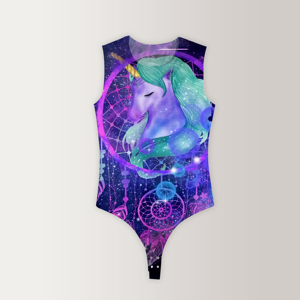 Galaxy Unicorn With Dream Catcher Sleeveless Bodysuit