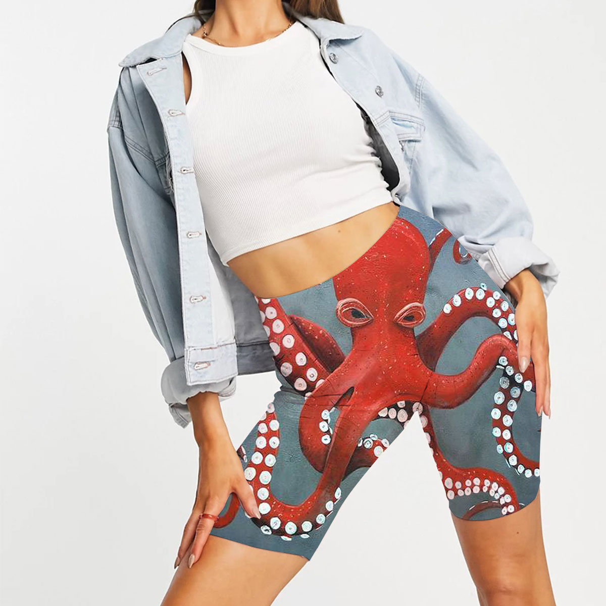Giant Red Octopus Casual Shorts