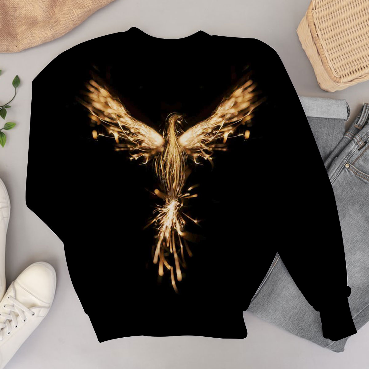 Flying Gold Phoenix Sweater