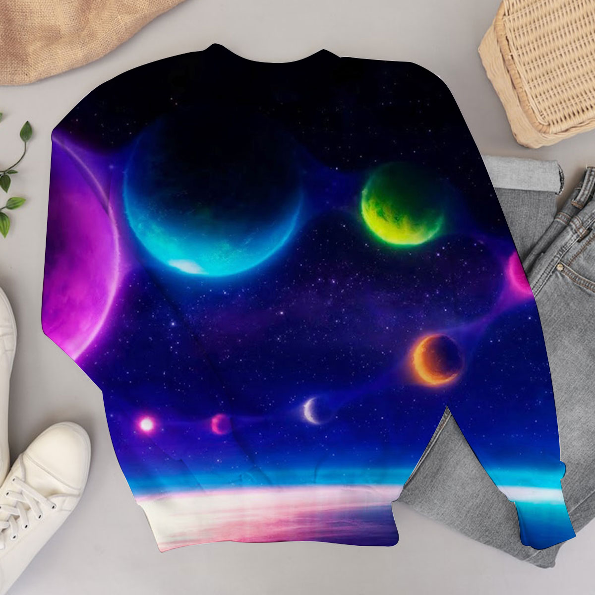 Galaxy Space Star Sweater