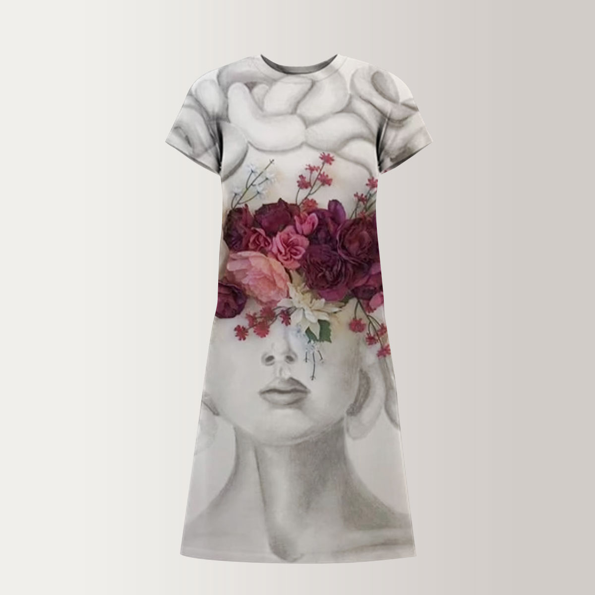 Flower Medusa T-Shirt Dress