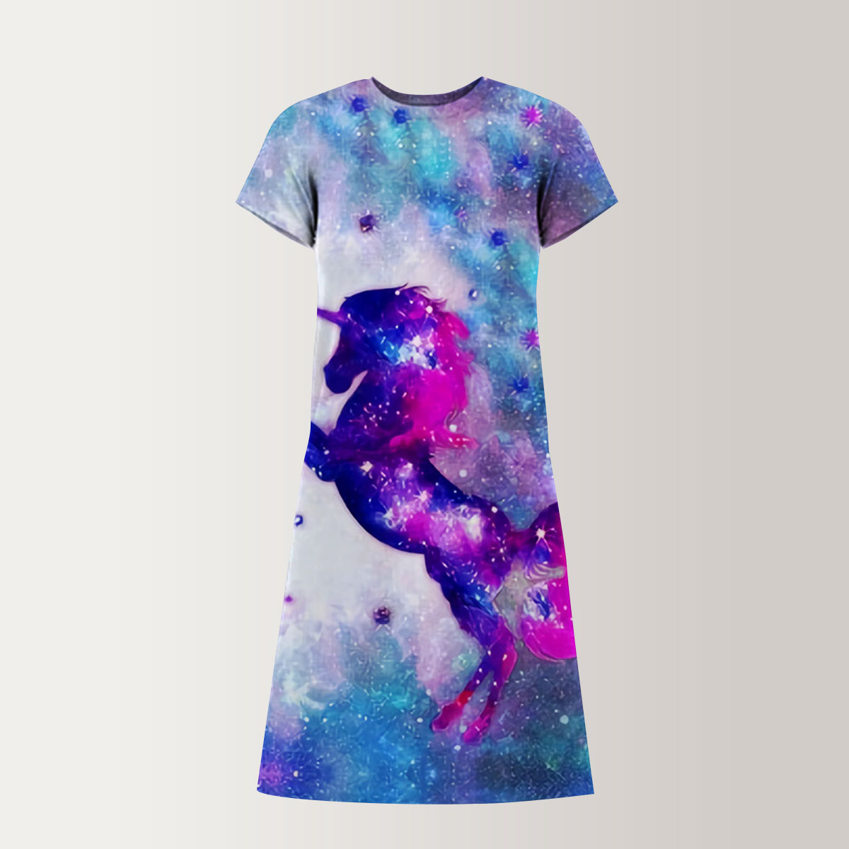 Galaxy Unicorn T-Shirt Dress