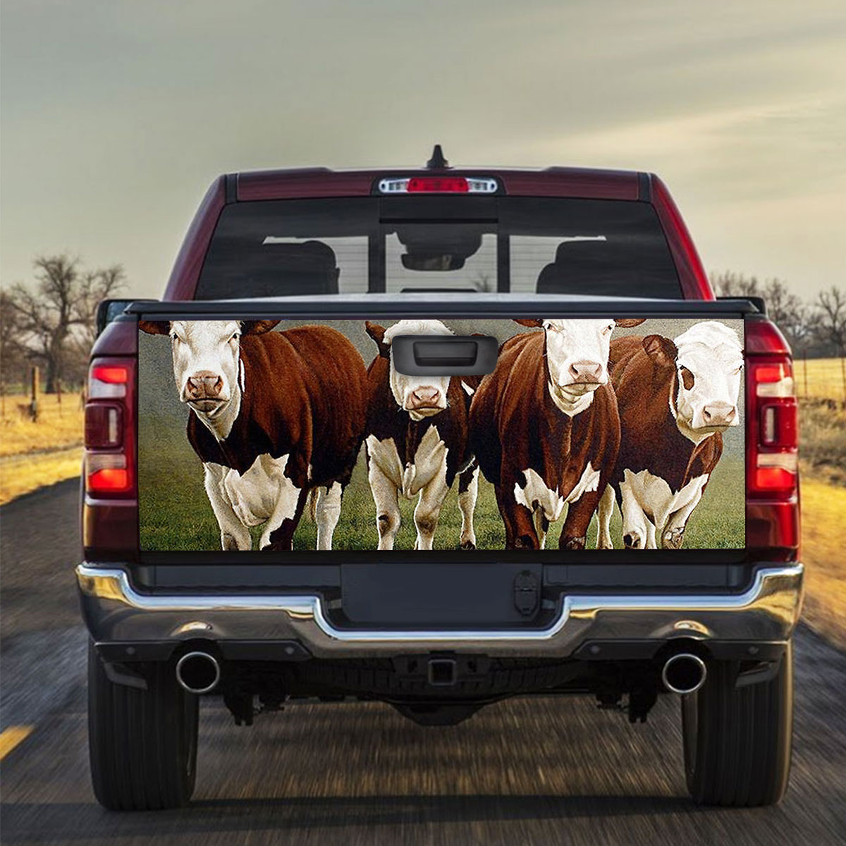 Four Cows Truck Bed Decal
