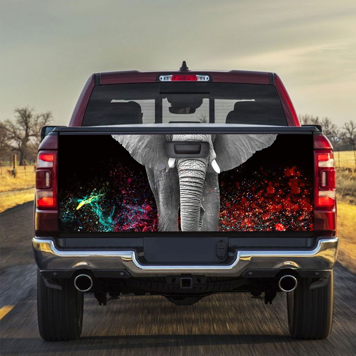 Galaxy Elephant Truck Bed Decal