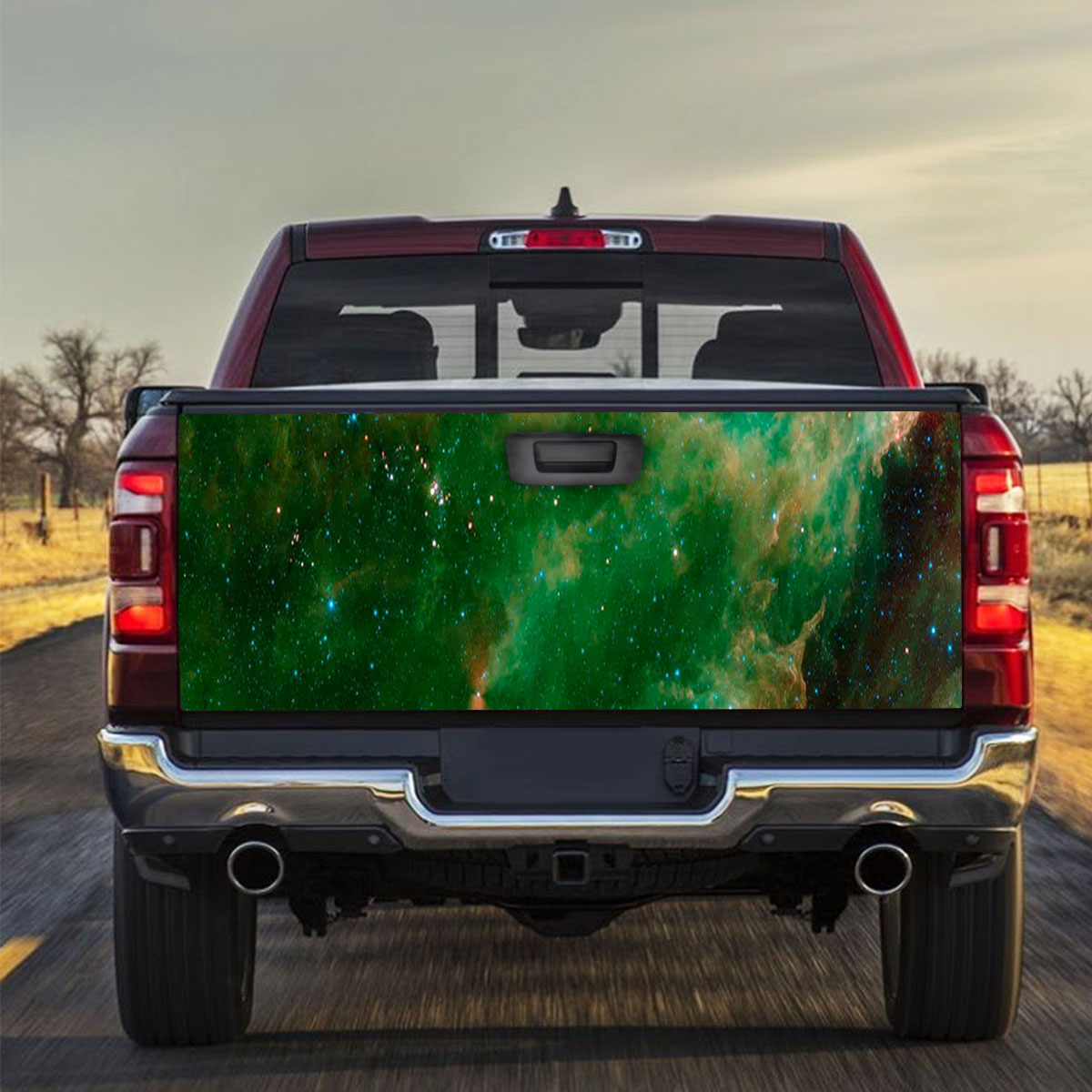 Green Galaxy Truck Bed Decal