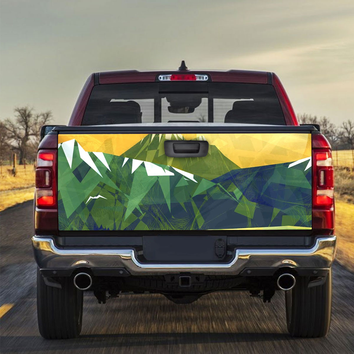 Green Mountain Landscape Truck Bed Decal