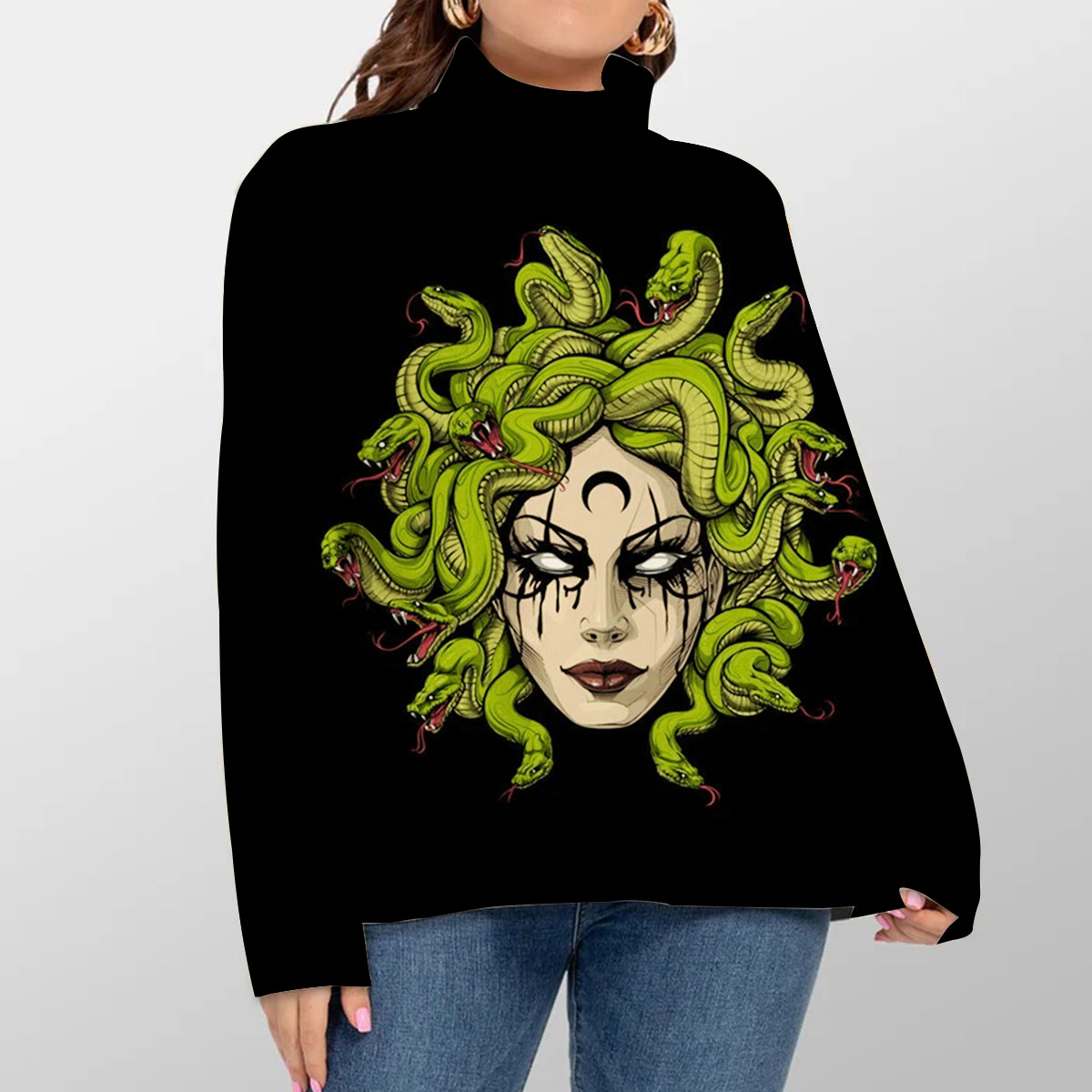 Goddess Medusa Turtleneck Sweater