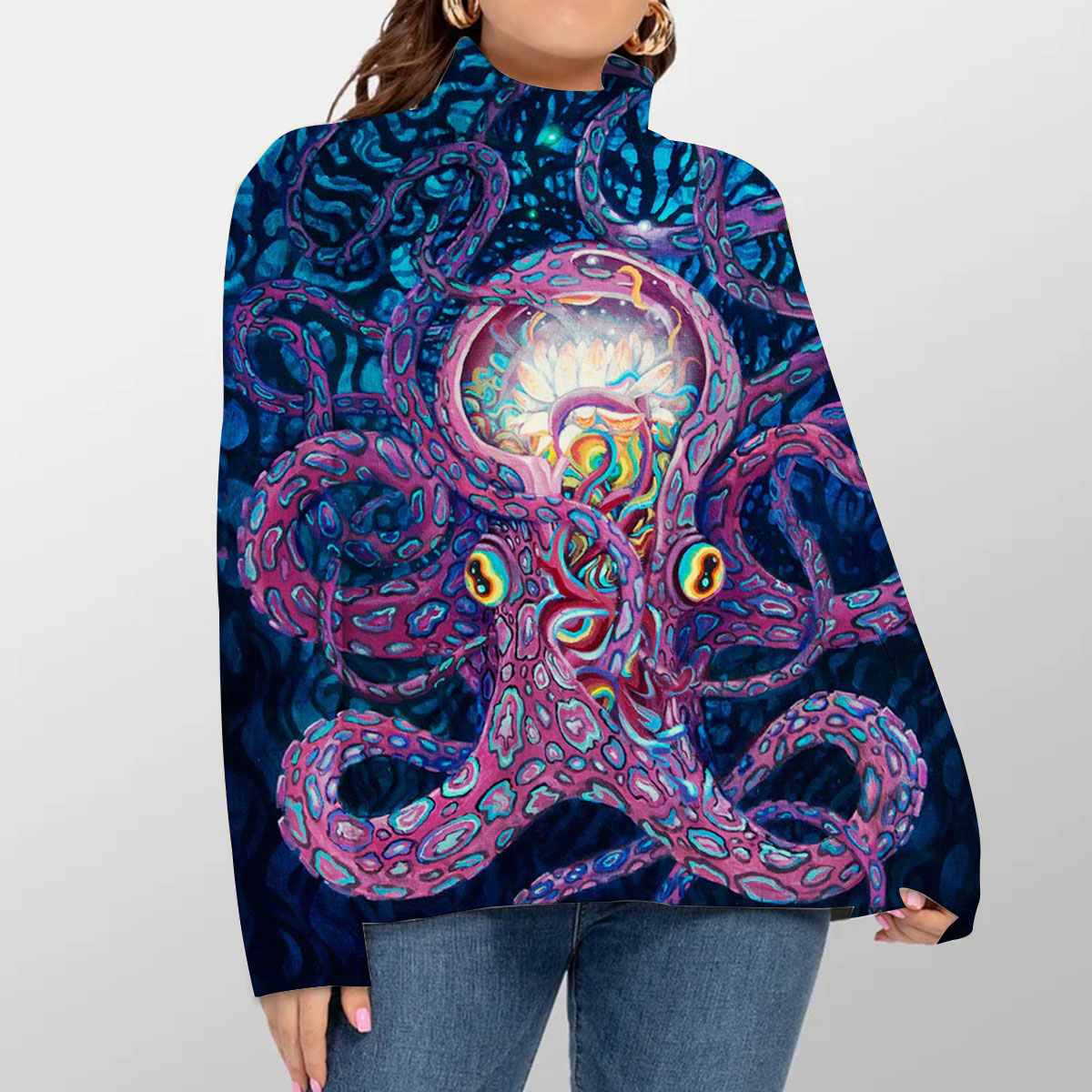 Hippie Octopus Turtleneck Sweater
