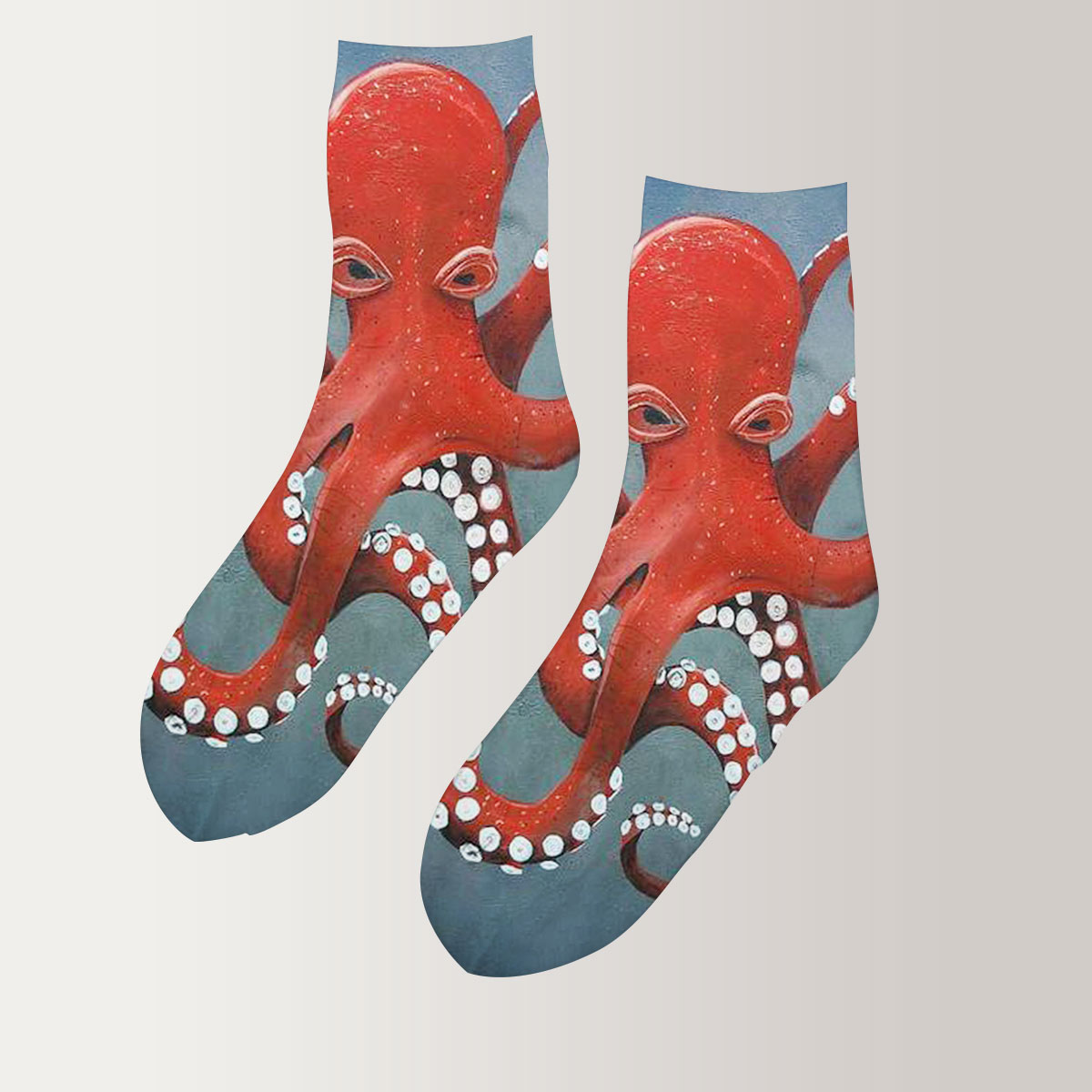 Giant Red Octopus 3D Socks
