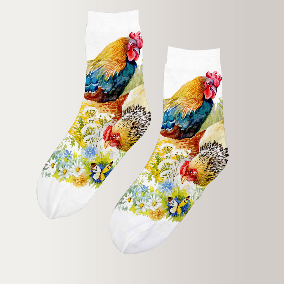 Happy Chicken 3D Socks