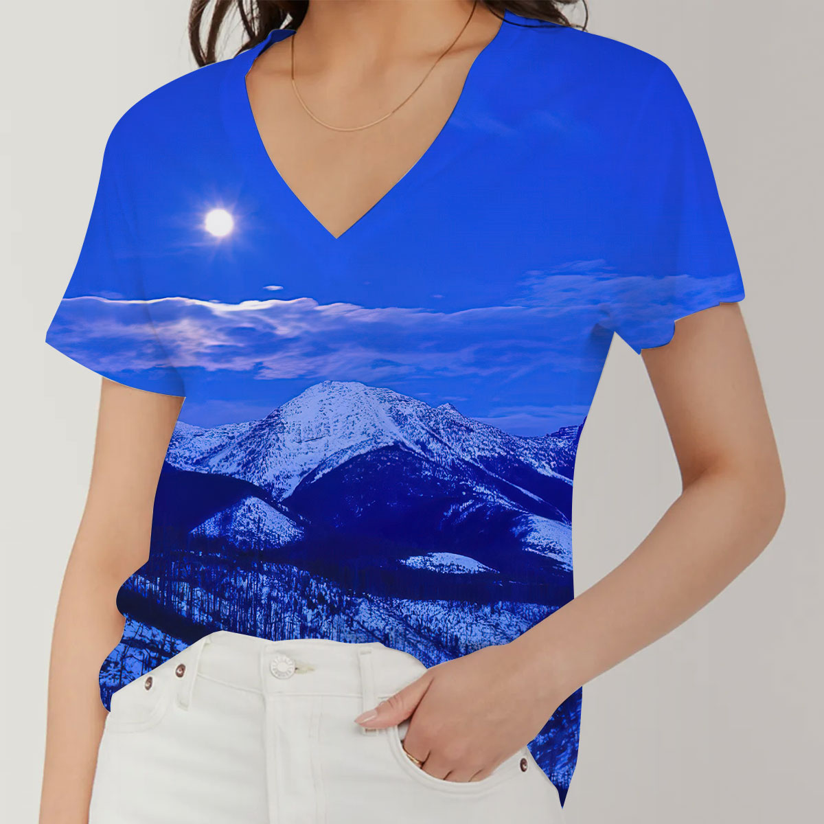 Glacier National Park V-Neck Women's T-Shirt