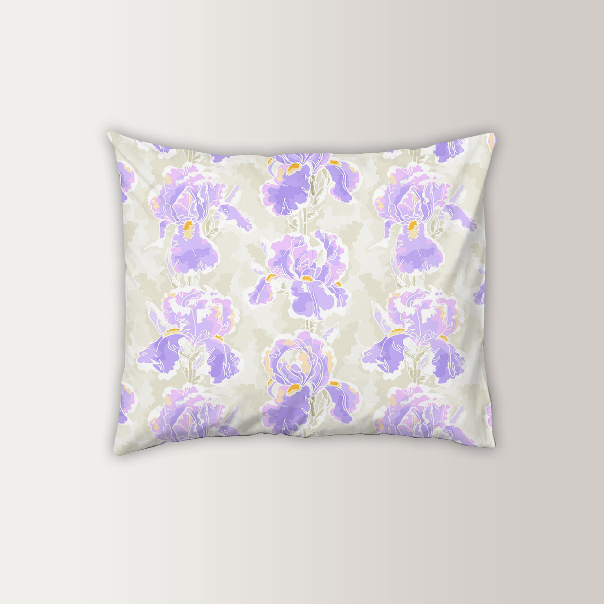 Abstract Iris Flower Pillow Case