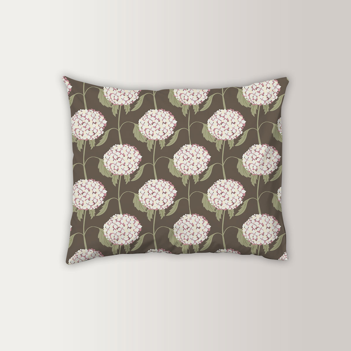 Abstract Nature With White Hydrangea Flowers Pillow Case