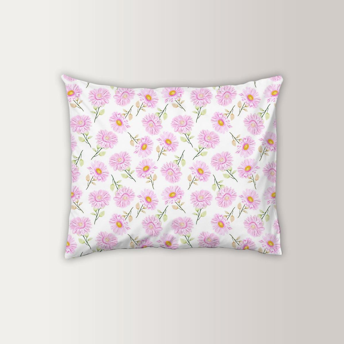 Beautiful Pink Chrysanthemum Pillow Case