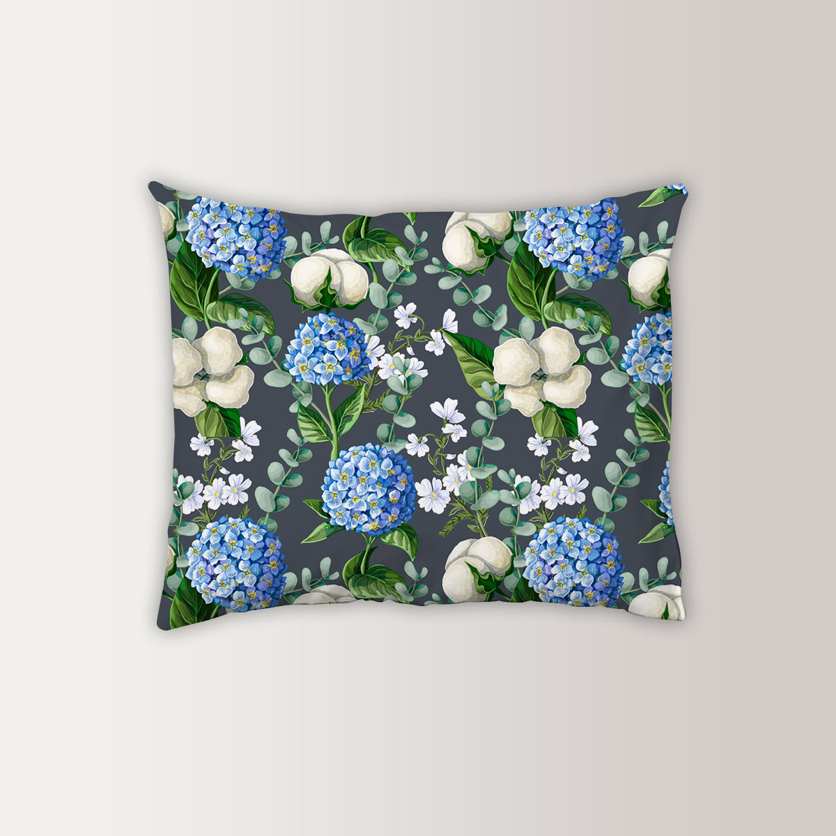 Blue Hydrangea Pillow Case