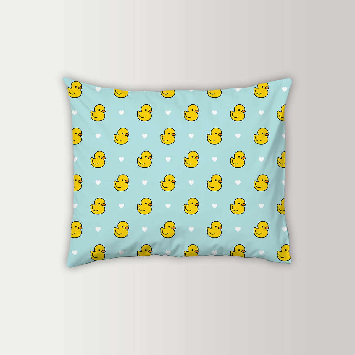 Cute Duck Monogram Pillow Case