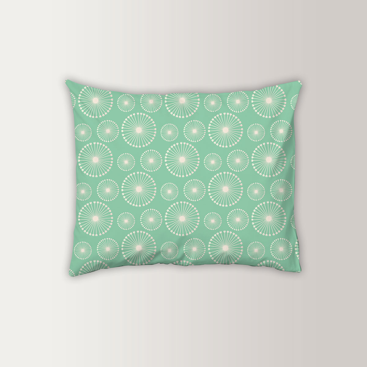 Dandelion On Green Background Pillow Case