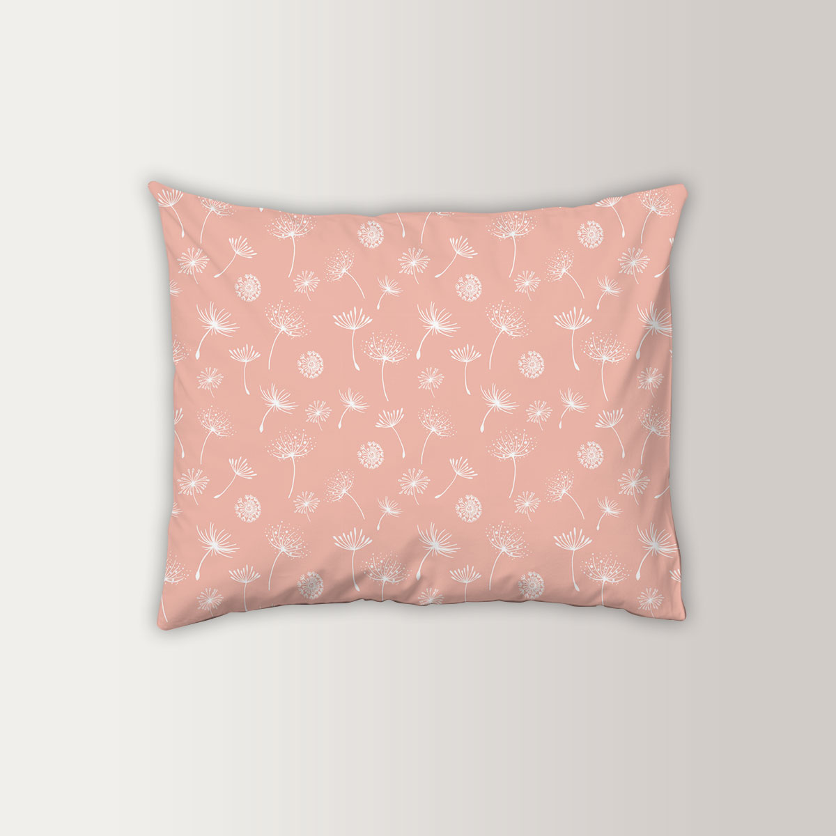 Dandelion On Pink  Background Pillow Case