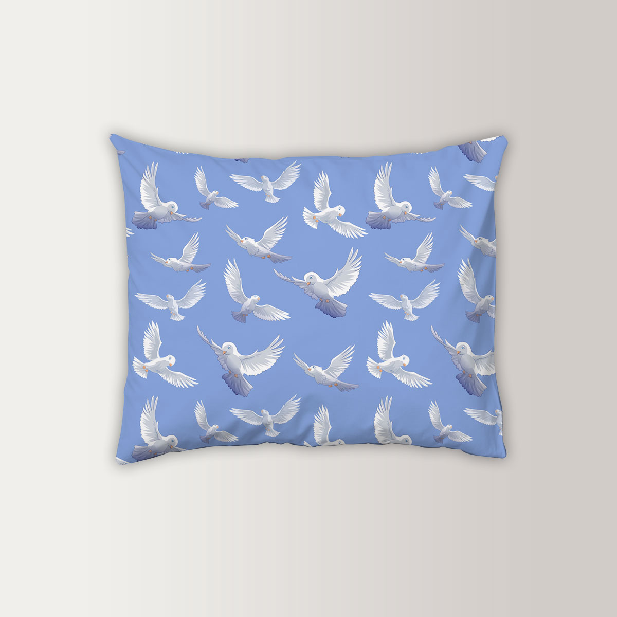 Flying White Pigeon Blue Sky Pillow Case