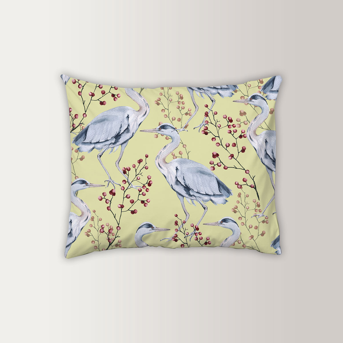 Gray Heron Pillow Case