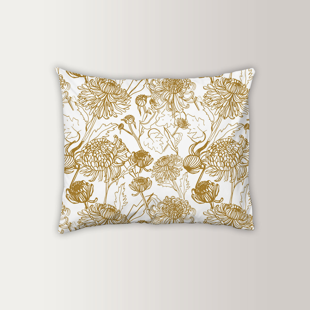 Japanese Chrysanthemum Pillow Case
