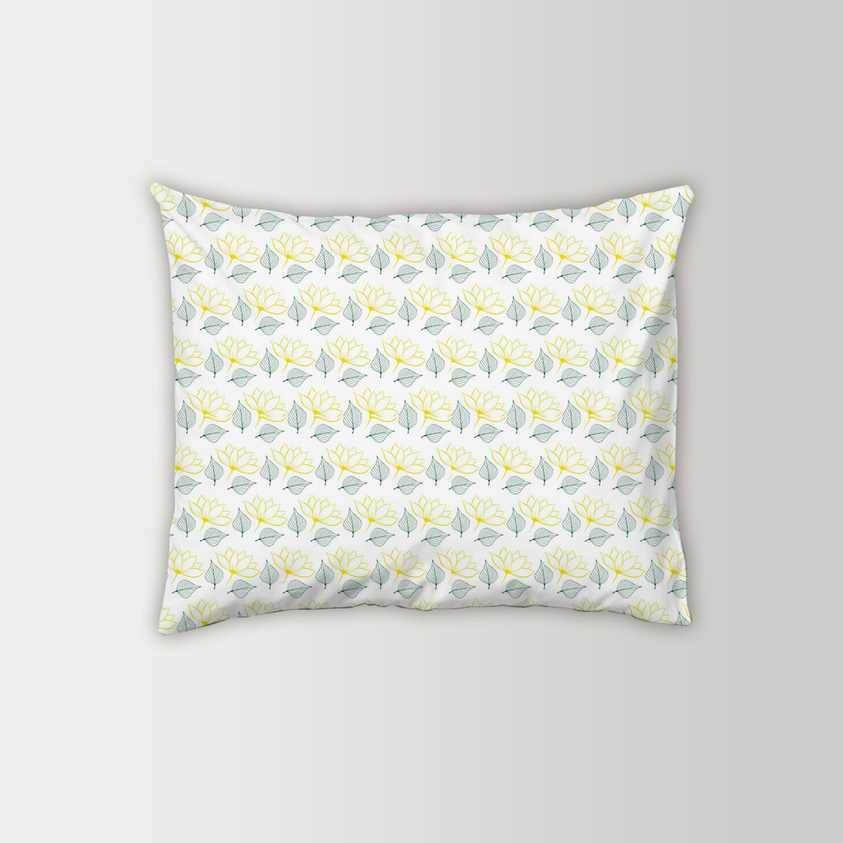 Magnolia With Leaves Seamless Pattern Pillow Case