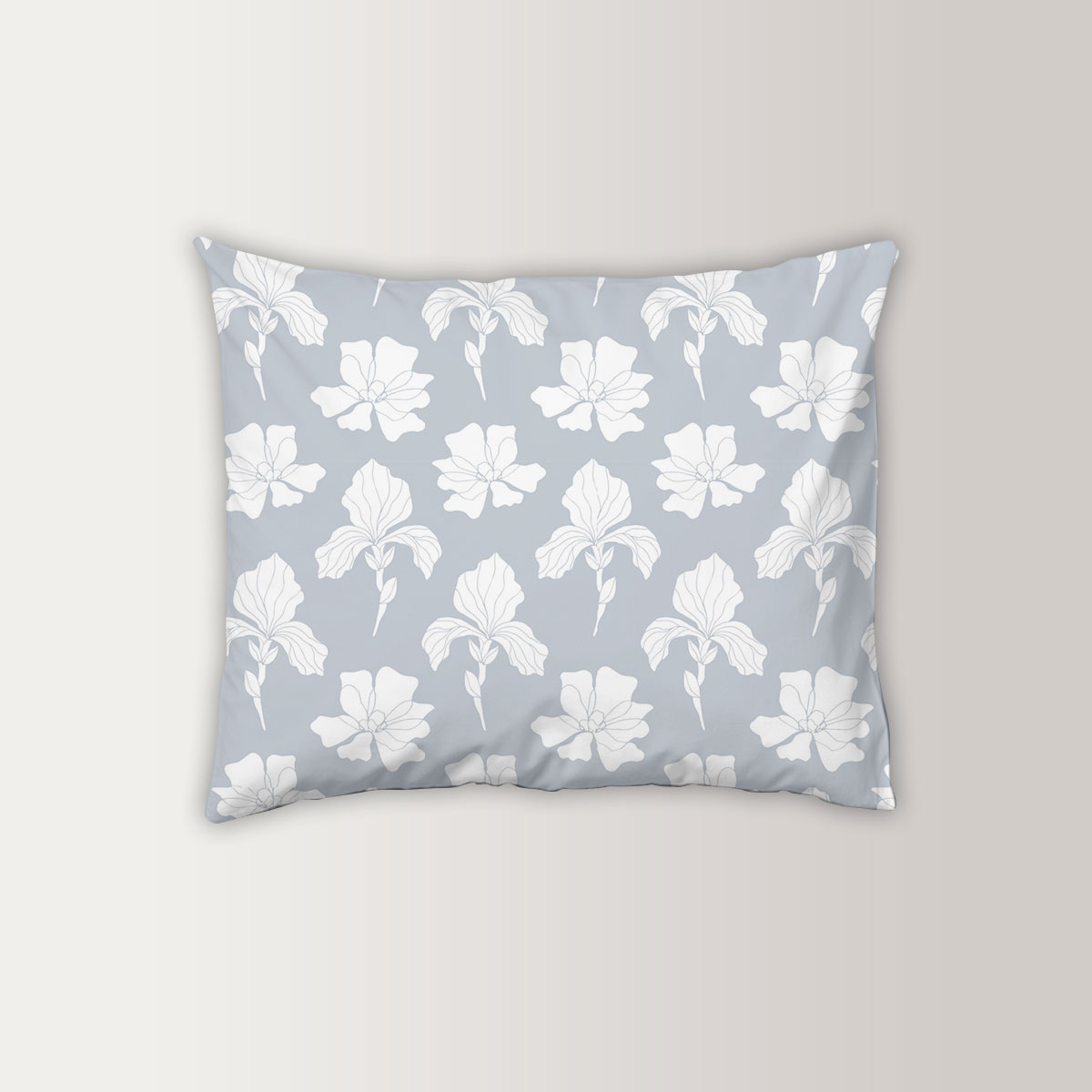 Pastel Tones Iris Flower Pillow Case