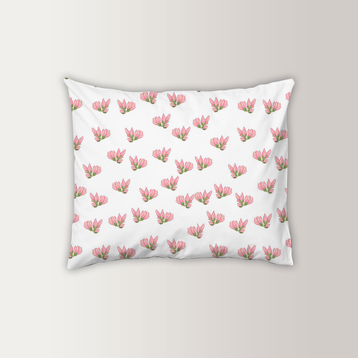 Romantic Magnolia Flower Pillow Case