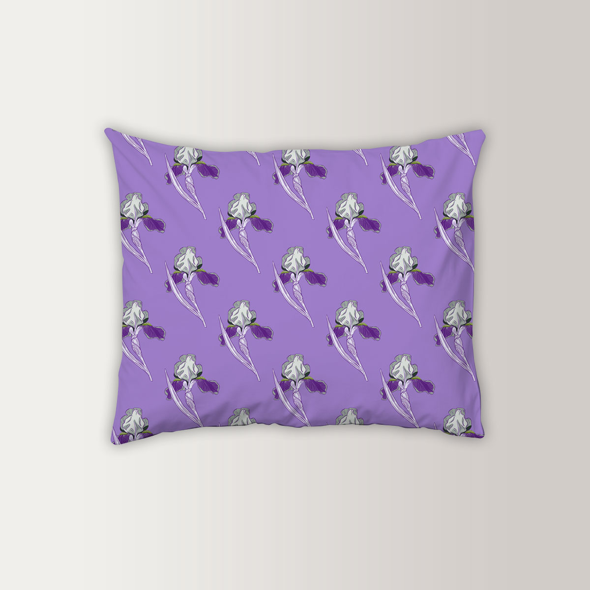 Simple Style With Small Iris Flower Pillow Case