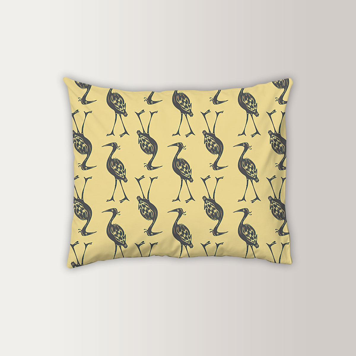 Up And Down Heron Art Pillow Case