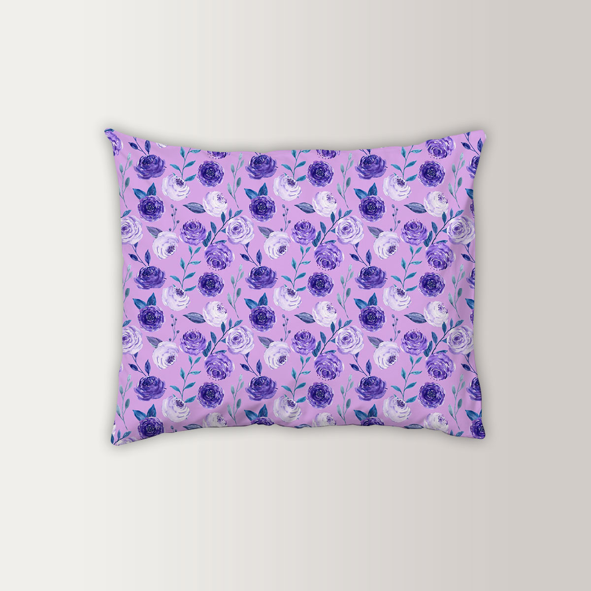 Violet Purple Flower Pillow Case