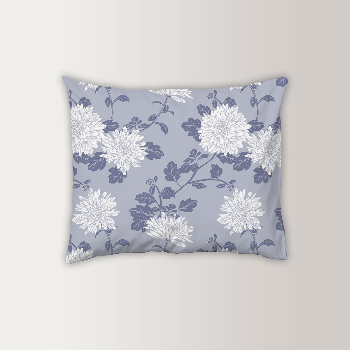 White Chrysanthemum Pillow Case