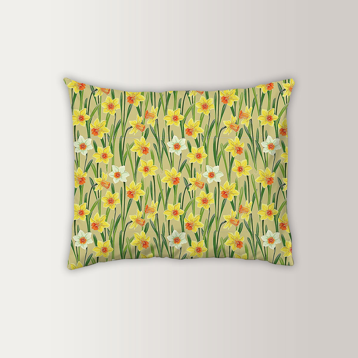 Yellow Jonquil Daffodil Narcissus Pillow Case