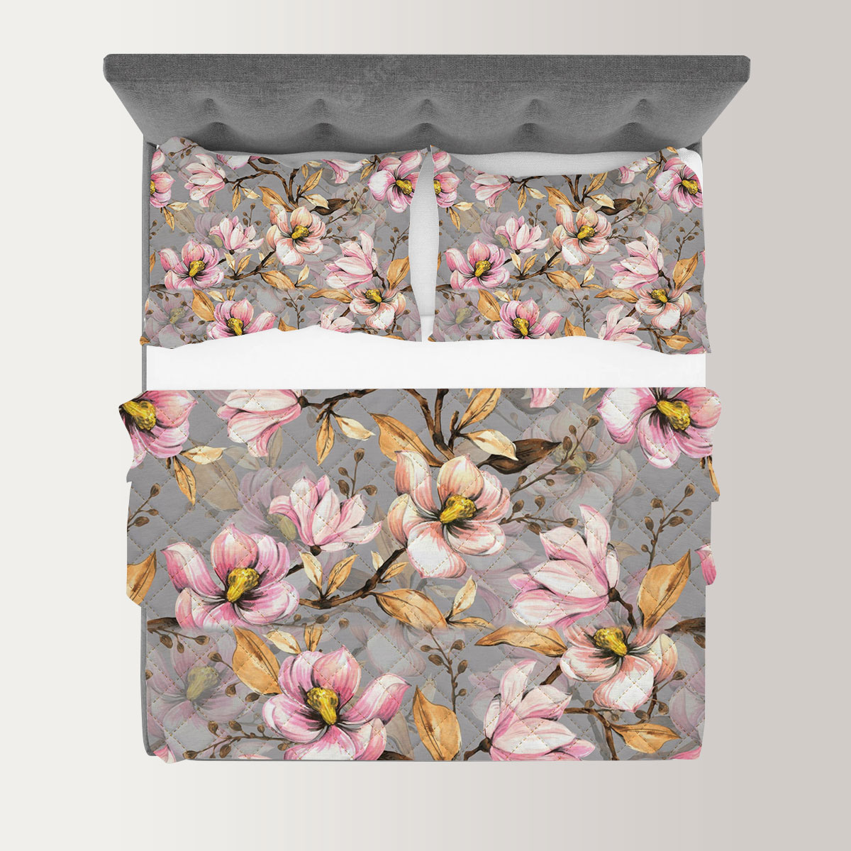 Abstract Magnolia Flowers Quilt Set