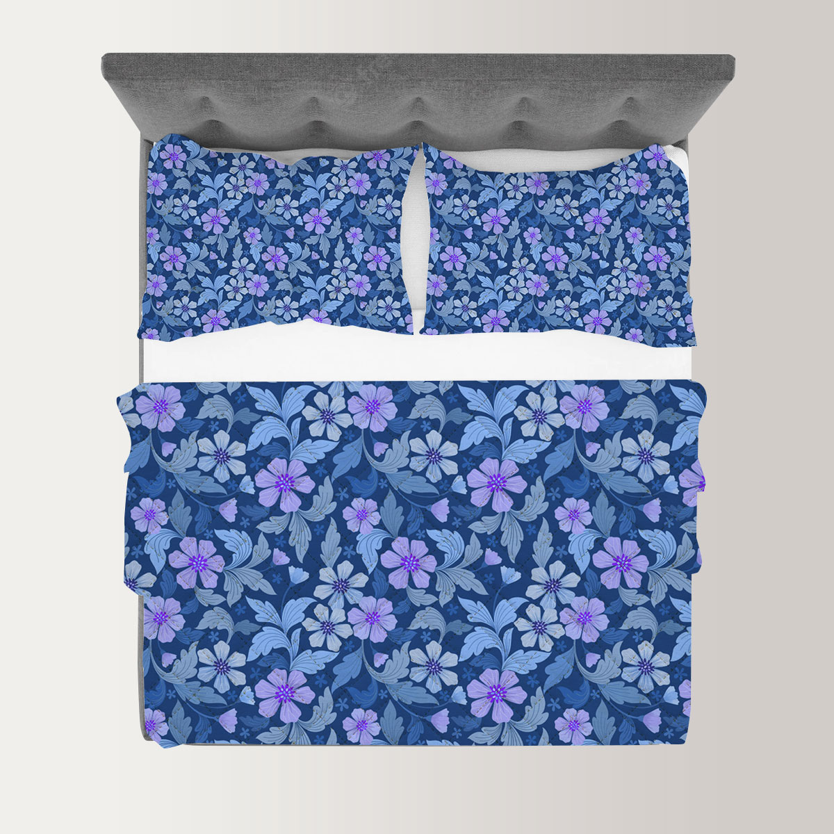 Blue Violet Quilt Set