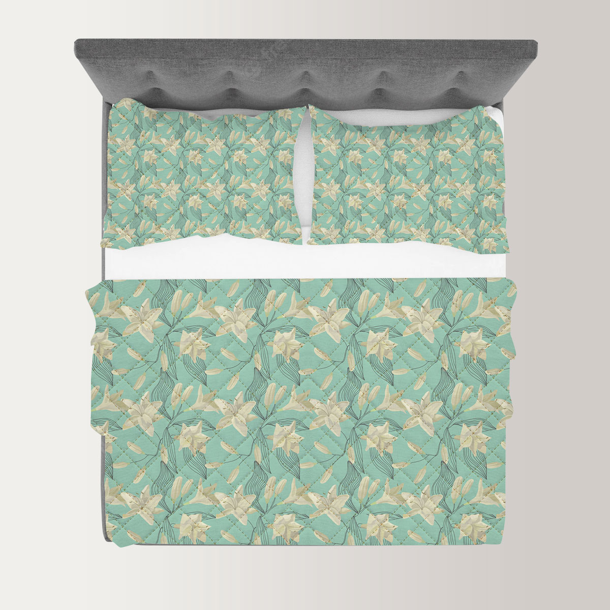 Tropical Lily FLowers Quilt Set