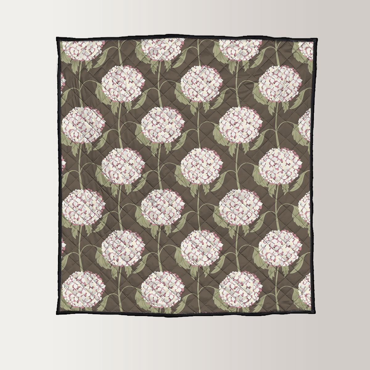 Abstract Nature With White Hydrangea Flowers Quilt