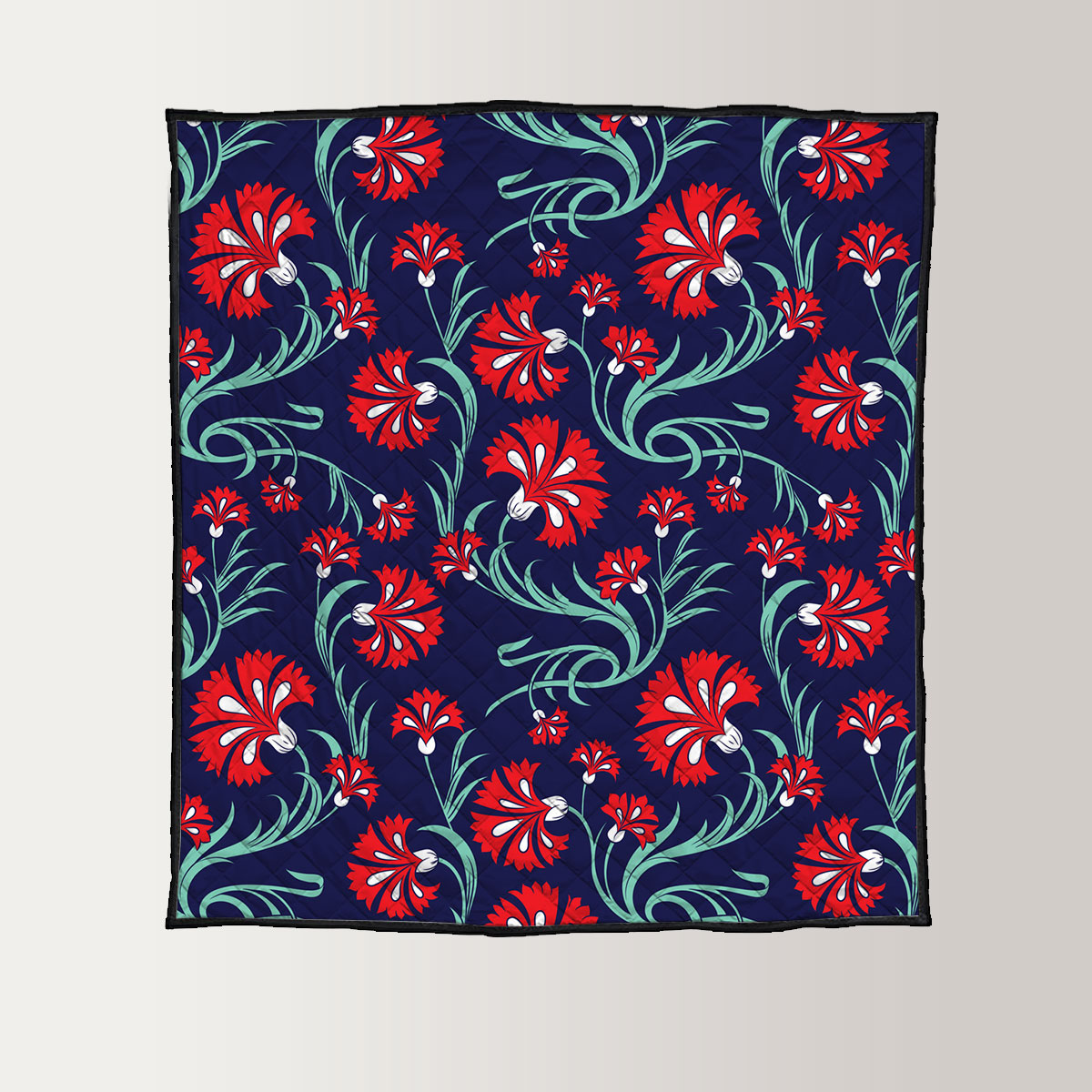Carnations Seamless Pattern Quilt