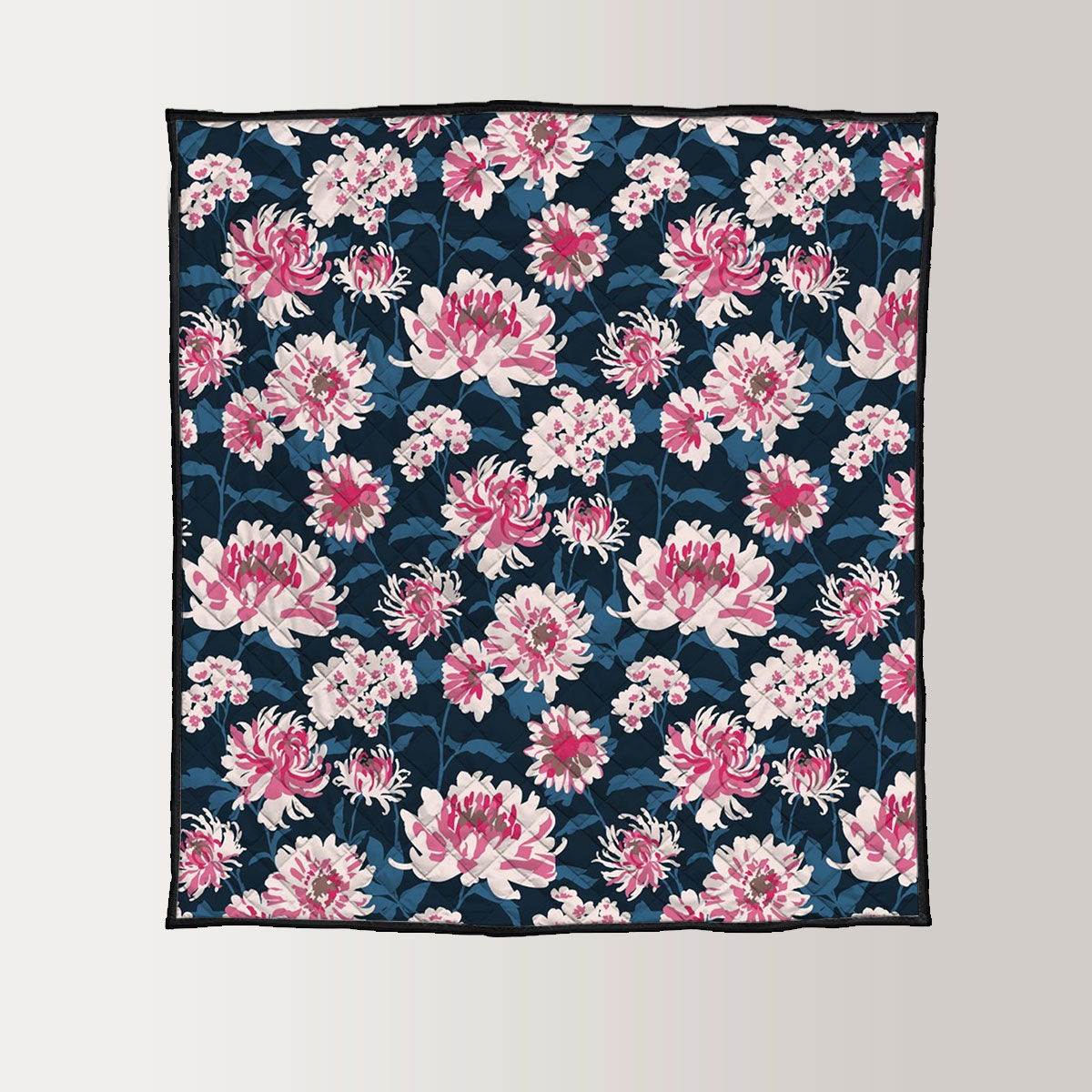 Chrysanthemum Seamless Pattern Quilt