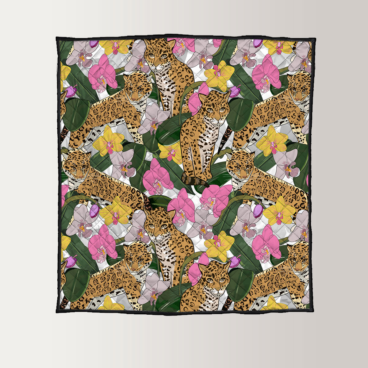 Floral Jaguar Quilt
