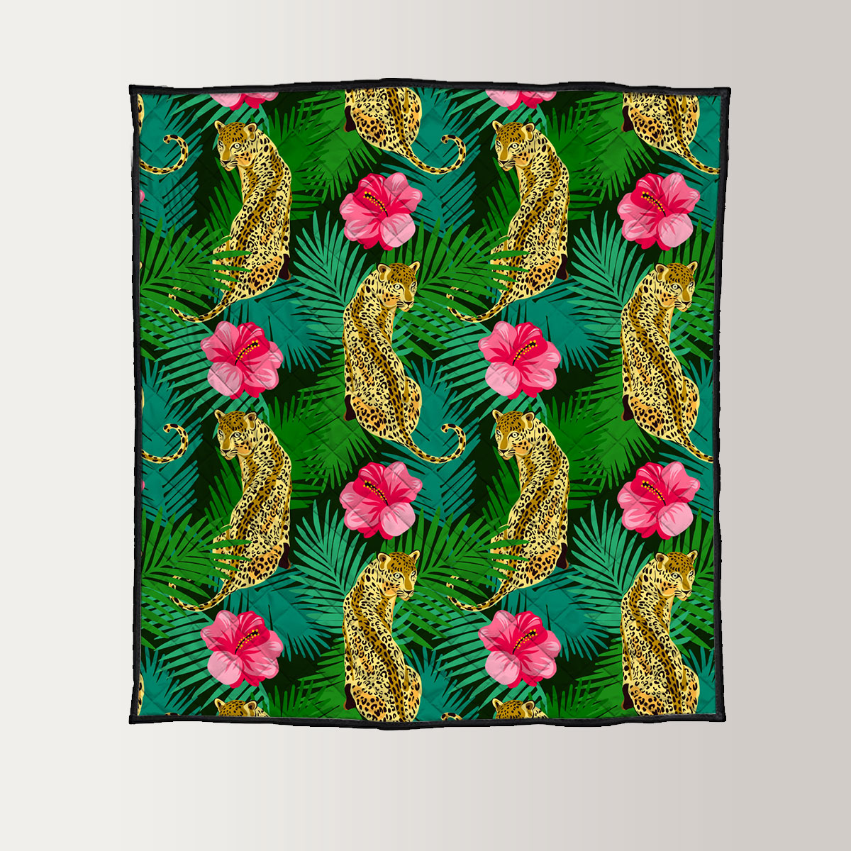 Floral Leopard Quilt