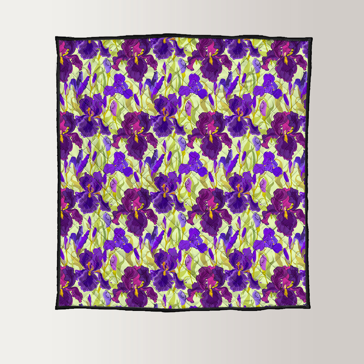 Floral Seamless Pattern Flower Iris Background Quilt