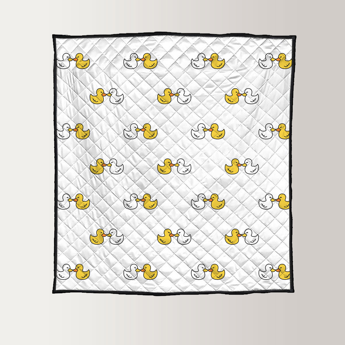 Lovely Duck Couple Quilt