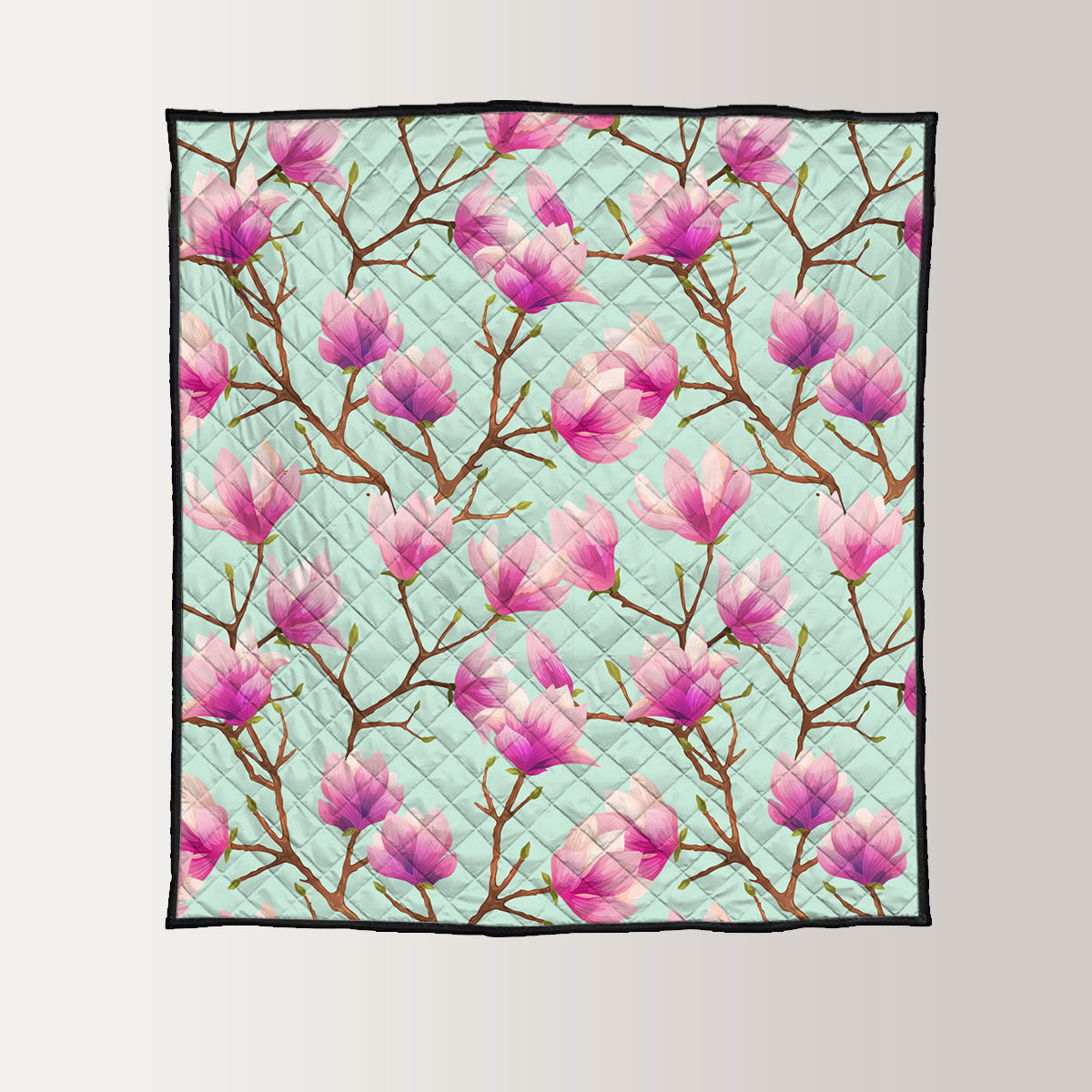Magnolia Seamless Pattern Quilt
