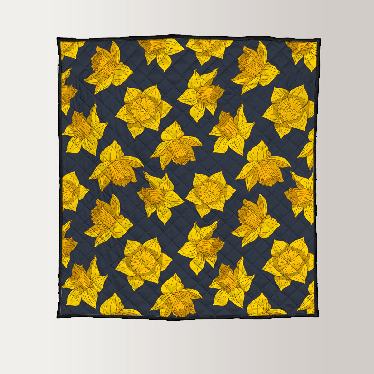 Midnight Daffodils Flower Quilt