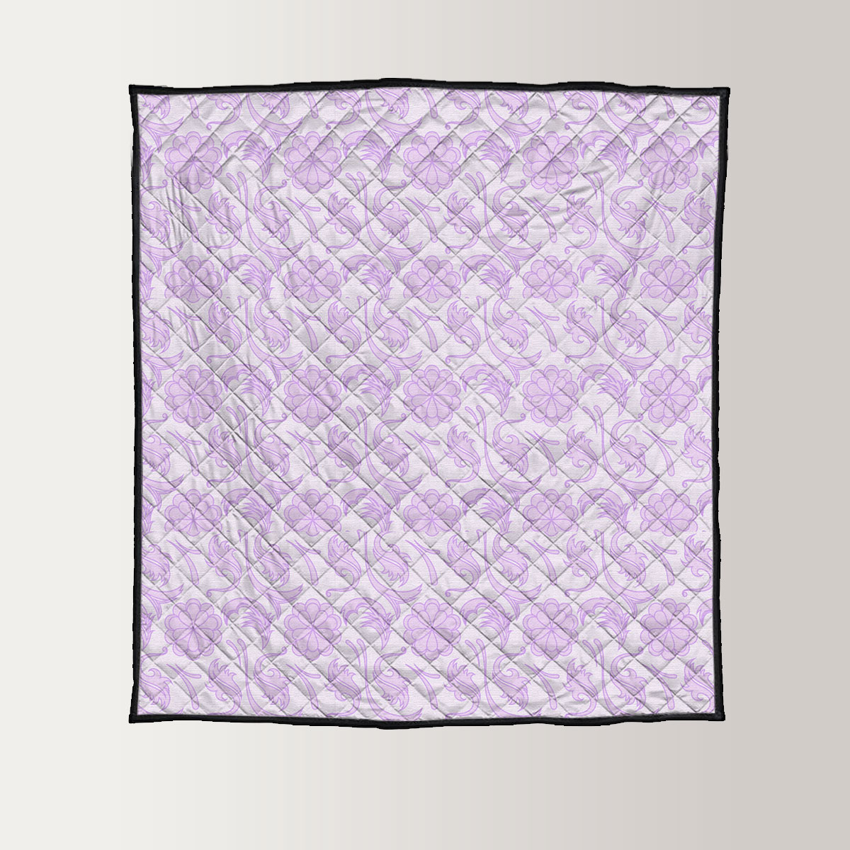 Purple Floral Seamless Pattern Quilt
