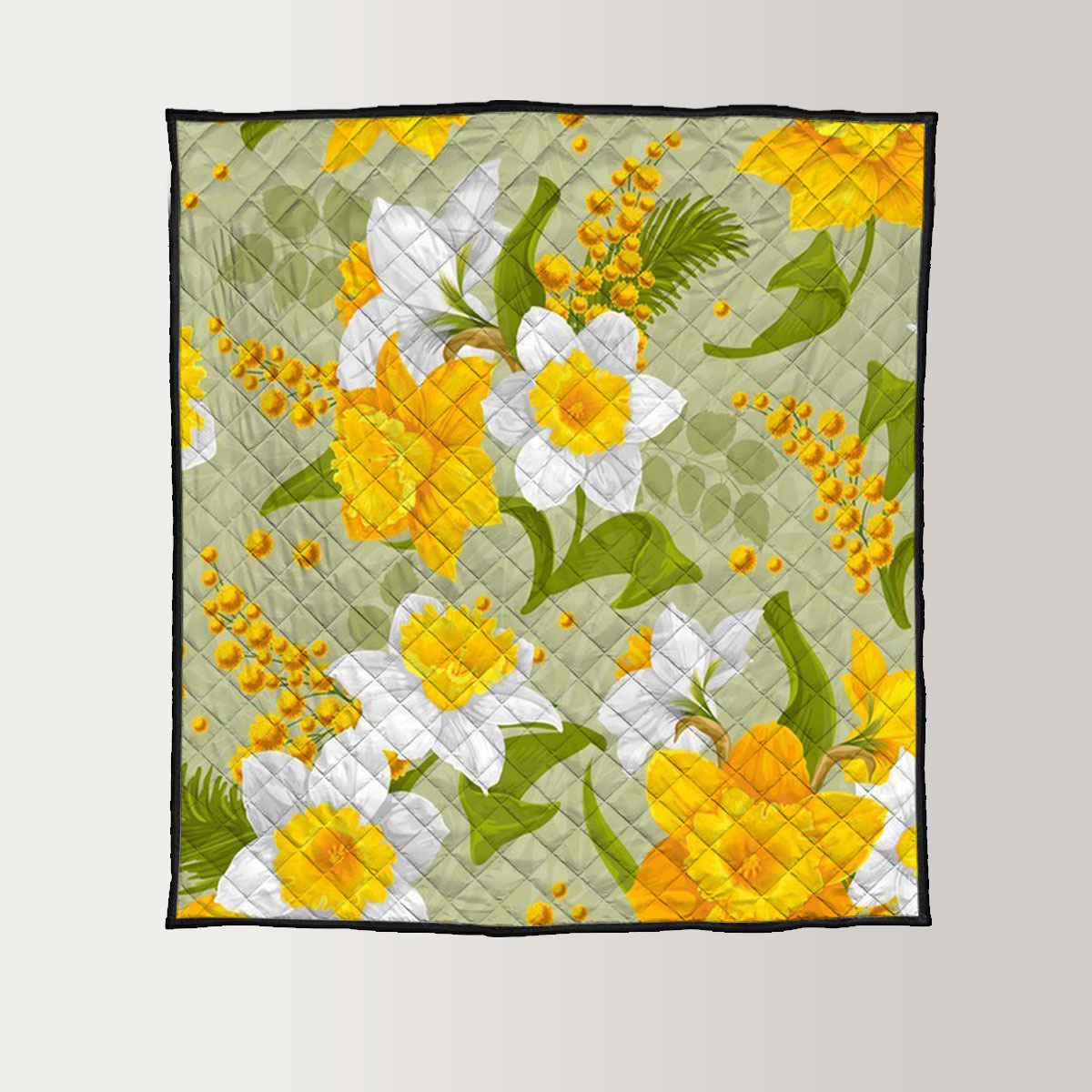 Retro Daffodils Flower Quilt