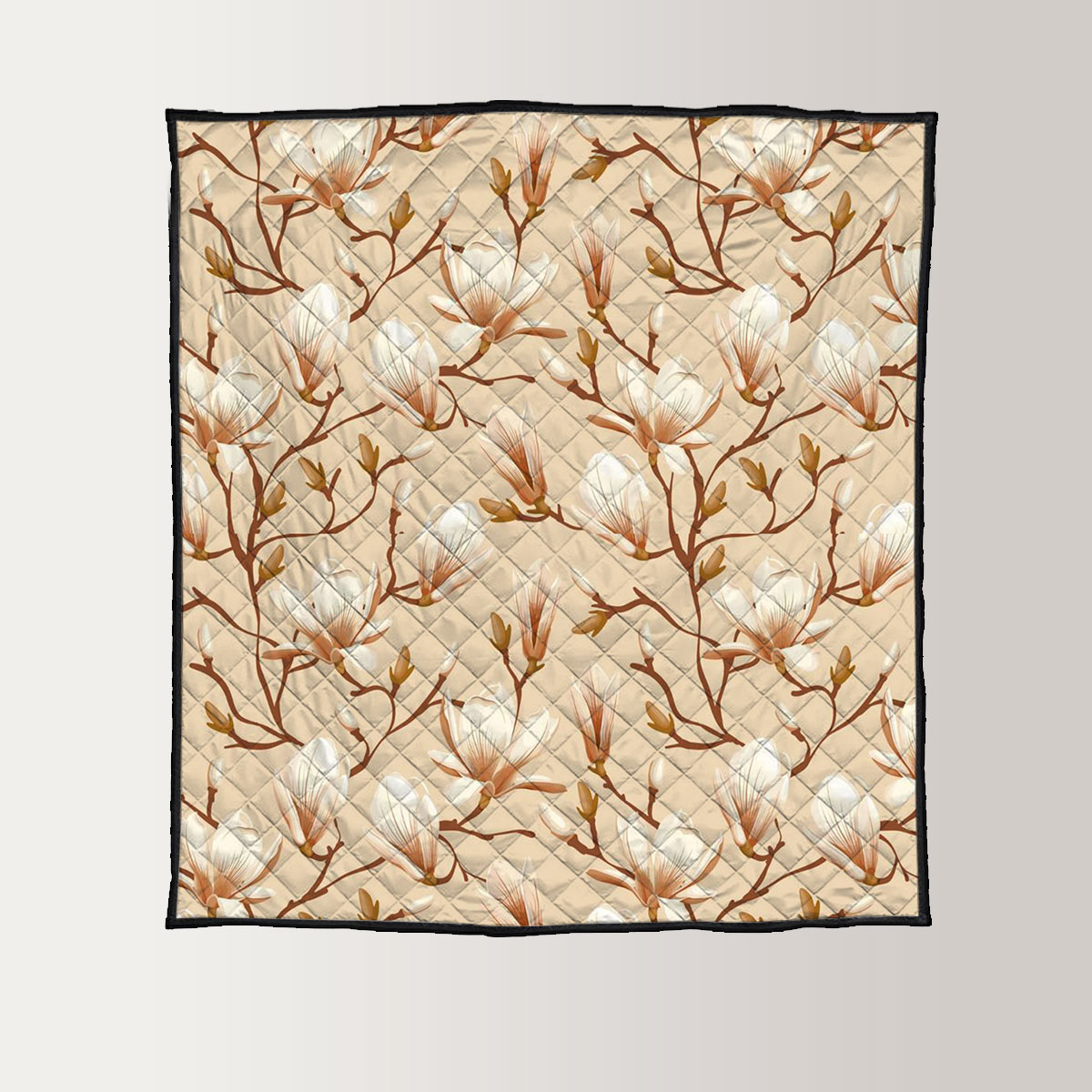 Retro Magnolia Flower Quilt