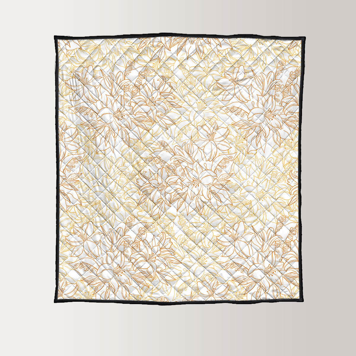 Seamless Pattern Lily Flowers Quilt